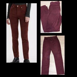 Hi Rise Skinny Burgundy Corduroy Levi's Pants Womens Size 6/28